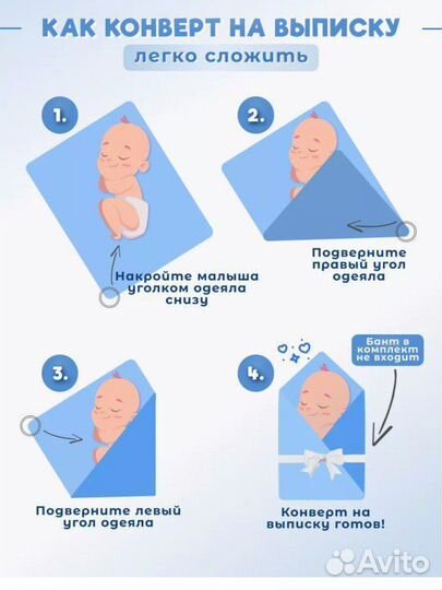 Конверт одеяло на выписку