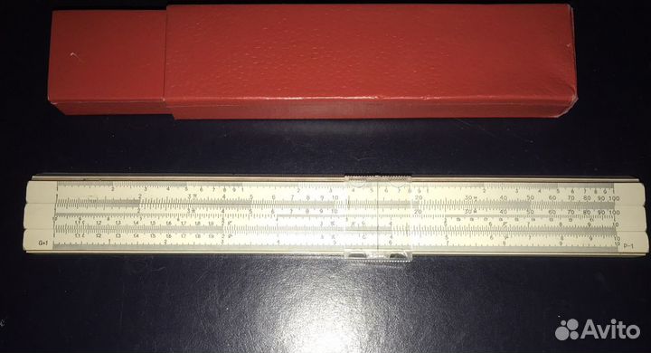 Логарифмическая линейка большая, 25 см + маленькая