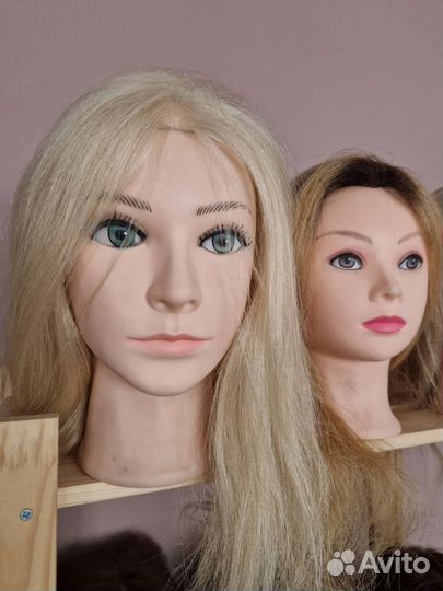 Голова манекен натуральные волосы