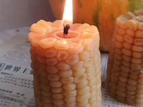 Свеча "кукуруза" из пчелиного воска