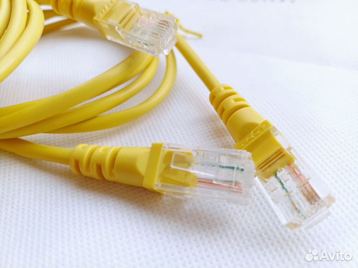 Кабель lan ethernet 1,5 м новый 2 шт. пакетом