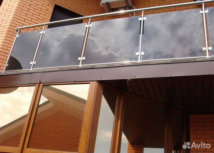 Перила из шлифованной нержавейки