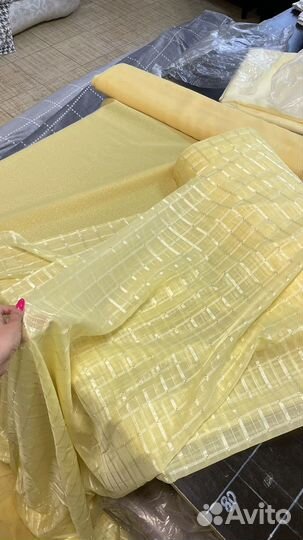 Ткань желтая для штор