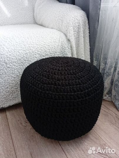 Пуфик-подушка черный, Ковёр Афины 170 см