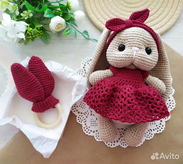 Зайка в платье, для фотосессии, набор для малышей