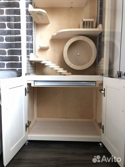 Витрина для шиншилл, делу «Тайга» с тумбой