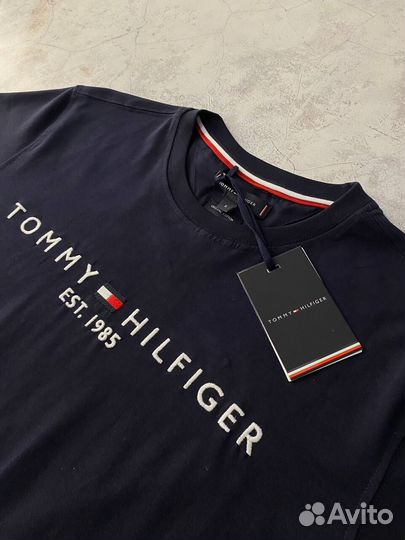 Футболка Tommy Hilfiger 1985 синяя люкс