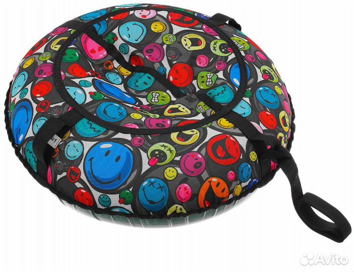 Тюбинг (санки-ватрушки) 120 см,с камерой (смайлик)