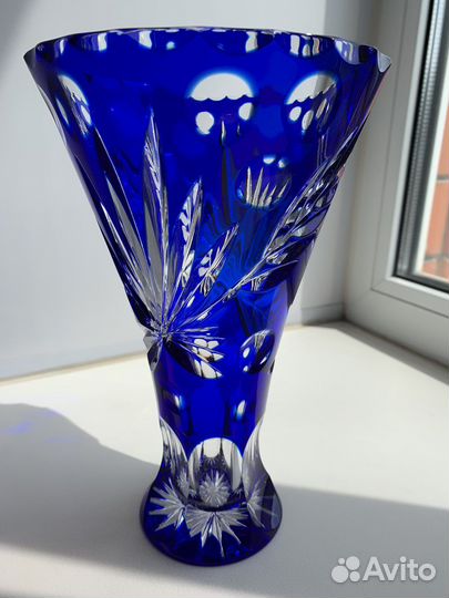 Вазы хрустальные цветные СССР