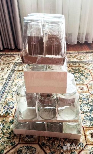 Банки стеклянные, разные,новые, чистые, в упаковке