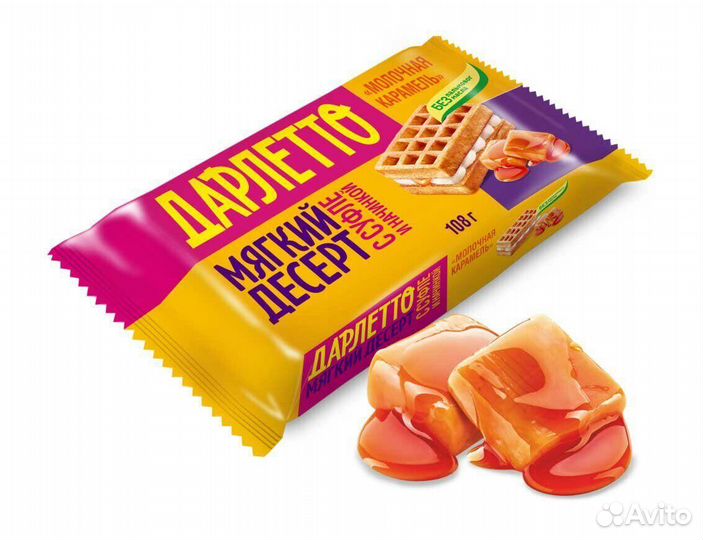 Мягкие вафли Дарлетто с суфле и Карамелью 108г