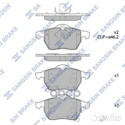 SP1757 колодки дисковые передние saab 9-3 2.0