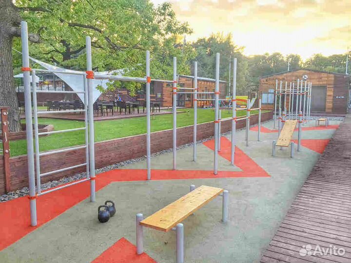 Спортивные Комплексы, Шведская стенка, брусья, кач