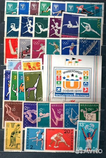 Спорт, чемпионат, футбол, олимпийские игры-марки