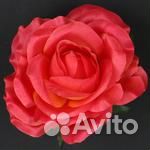 Цветок искусственный Роза головка 10х6см микс W583