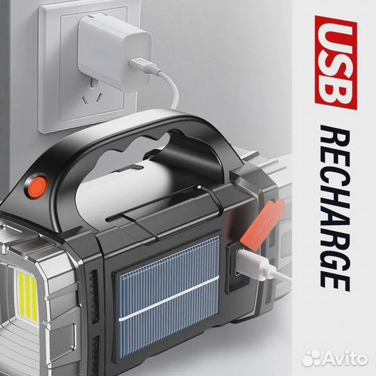 Многофункциональный перезаряжаемый фонарик