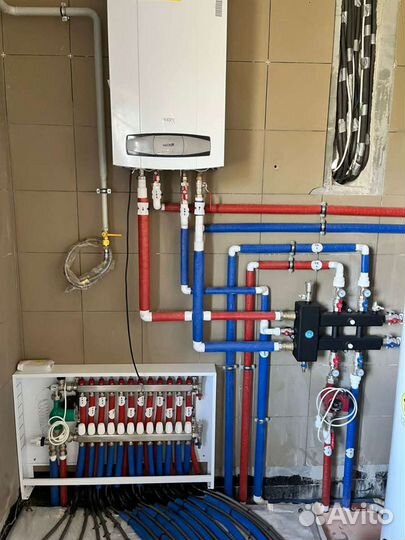 Монтаж отопления, установка водяной теплый пол