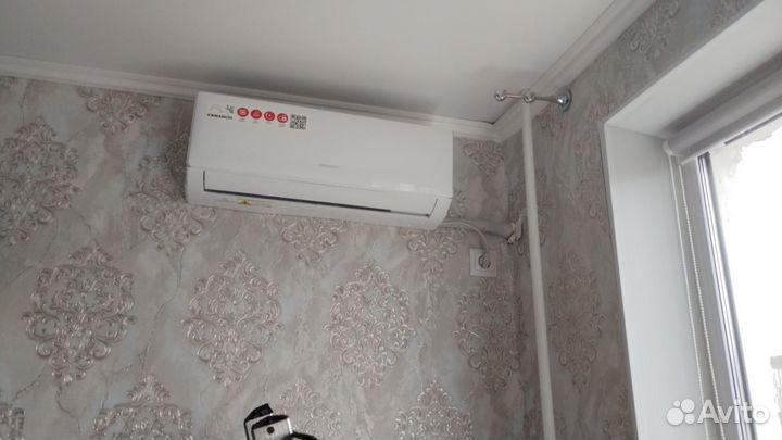 Установка кондиционеров, закладка трассы