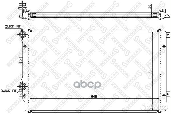10-26428-SX радиатор системы охлаждения VW Gol
