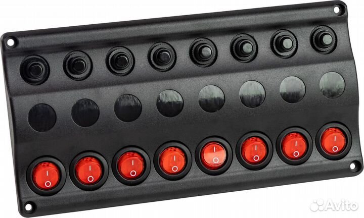 Панель бортового питания 8 переключателей, индикац