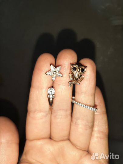 Серебро позолоченое серьги