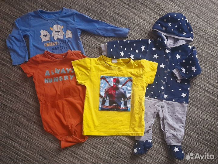 Пакетом вещи на мальчика 86 92