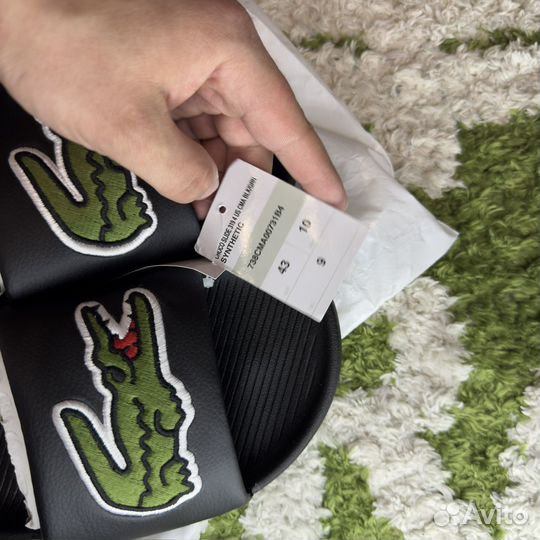 Новые сланцы тапки lacoste croco slide big logo