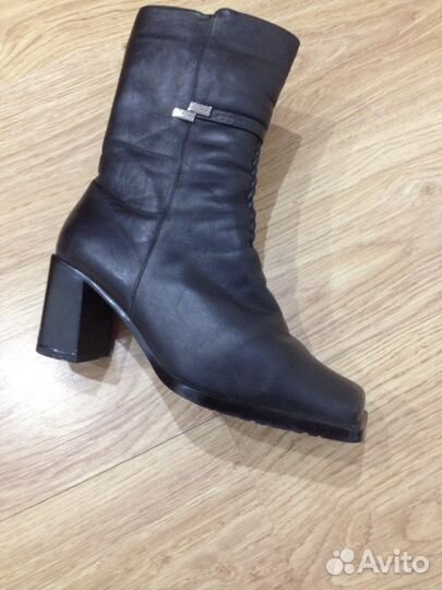 Сапоги(полусапожки) зимние, натуральная кожа, 40 р