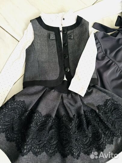 Вещи в школу для девочки пакетом 122 см, 7 лет