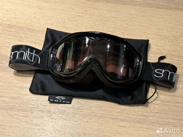 Горнолыжные очки маска Smith (Черные)