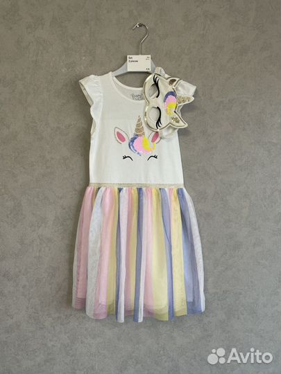 Платье для девочки 140 Единорог