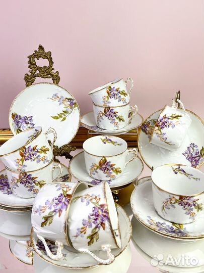 Антикварные чайные пары. Франция