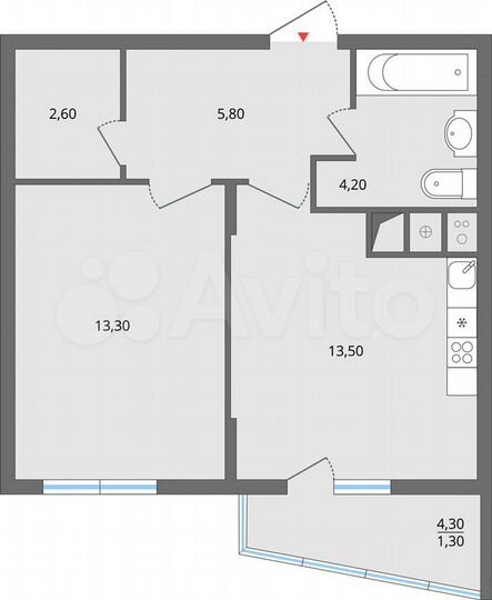 1-к. квартира, 40,6 м², 6/17 эт.