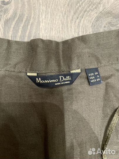 Льняная рубашка massimo dutti