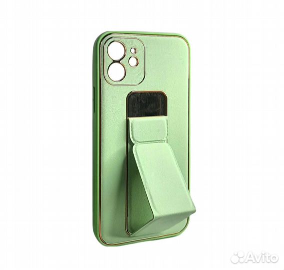 Чехол для iPhone 12 luxury С ручкой (мятный)