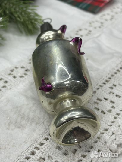 Елочная игрушка Самовар с чайником СССР (Сзр)