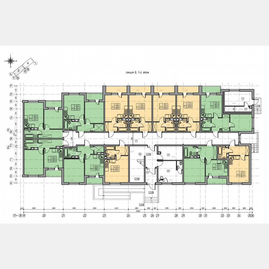2-к. квартира, 40,7 м², 1/4 эт.