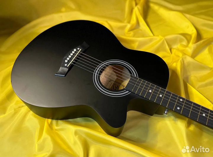 Гитара черная матовая 38 дюймов