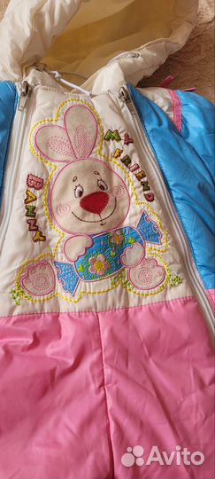 Зимний комбинезон трансформер для девочки 68-74