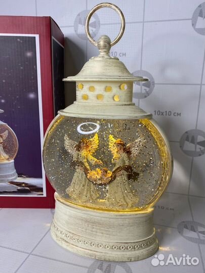 Фонарь новогодний декоративный ангелочки