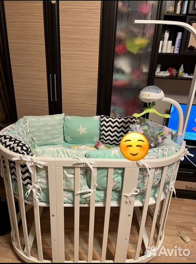 Кровать кругло-овальная трансформер