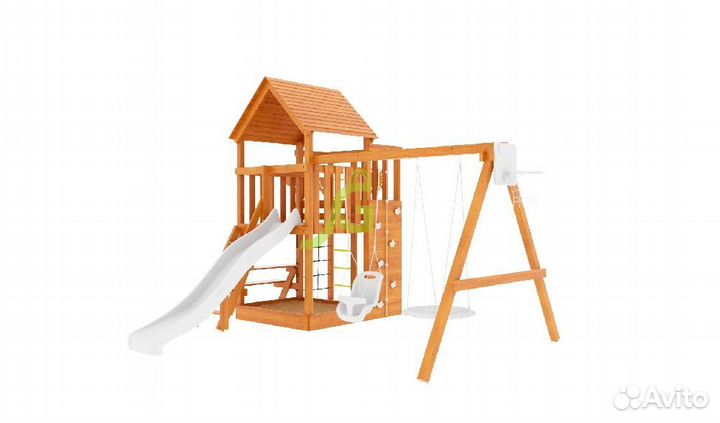 Детская площадка для дачи Крафт Pro (окрашенная)