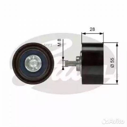 Gates T36373 ведущий ролик, поликлиновой ремень 78