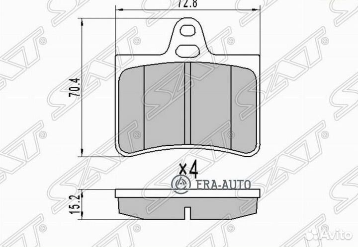 SAT ST-425217 Колодки тормозные зад citroen C5 01