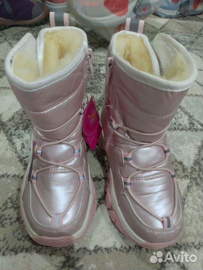 Новый зимние сапоги для девочки размер 28 29