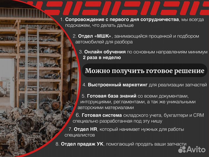 Готовый бизнес по продаже запчастей