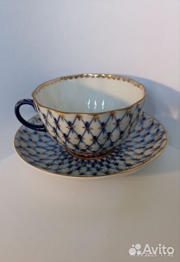 Известный чайный сервиз лфз кобальтовая сетка