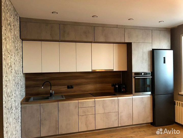 Кухонный гарнитур прямой в потолок на заказ