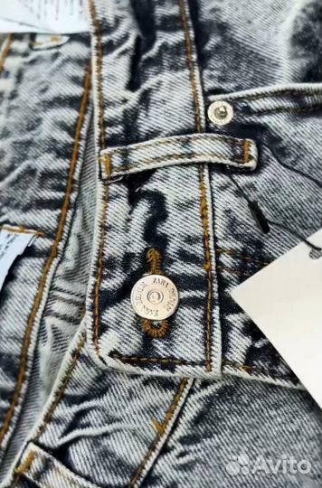 Джинсы Zara Flared Baggy Jeans Синие