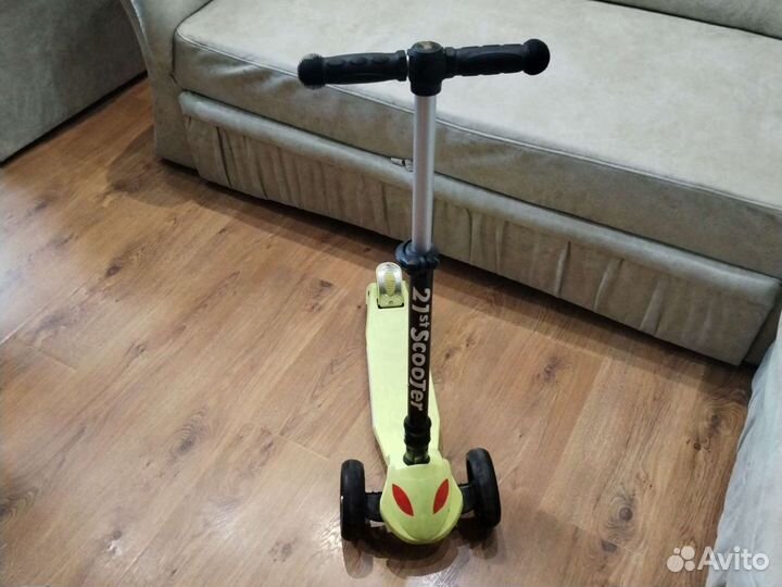 Самокат 21st Scooter, светящиеся колеса, складной